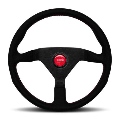 Alternative view of Momo PRO35BK2B Prototipo Steering Wheel 350 mm - Black Leather/Wht Stitch/Black Spokes