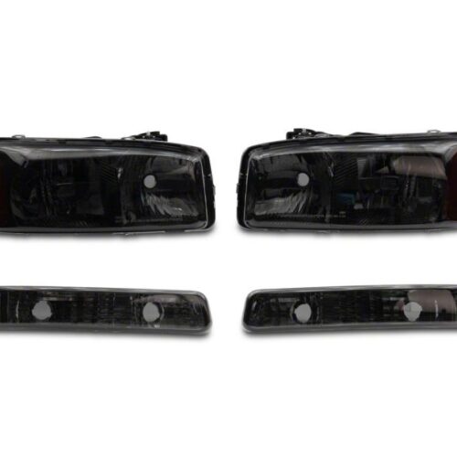 Alternative view of Raxiom for 1999-2006 GMC Sierra 1500 Axial Series OEM Crystal Rep Headlights- Chrome Housing- Smoked Lens