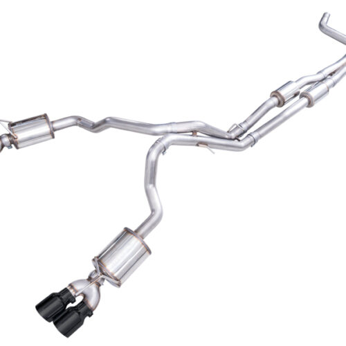 Alternative view of AWE Tuning Cat Back Exhaust - Quad Diamond Black Tips for AWE 2021+ Chevy Tahoe/GM Yukon 6.2L 0FG Edition