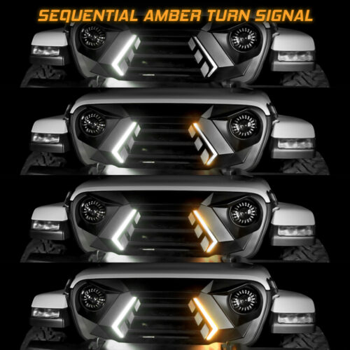 Alternative view of XK Glow JK Wrangler XKCHROME LED Grill Kit