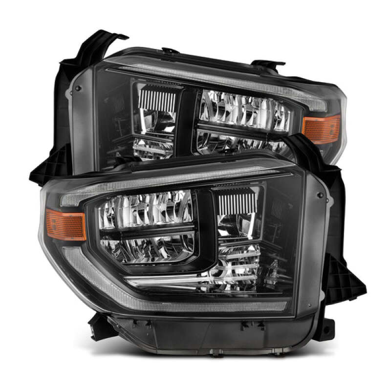 AlphaRex 14-21 Toyota Tundra MK II LUXX Series Crystal Headlights Alpha Black - Image 2
