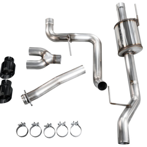 AWE Tuning Cat-Back Exhaust - 4.5in Dual Side Exit Diamond Black Tips for AWE 21-25 Ford F150 (14th Gen Reg Cab) - Image 10