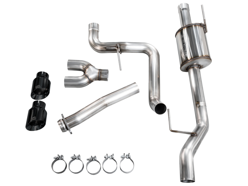AWE Tuning Cat-Back Exhaust - 4.5in Dual Side Exit Diamond Black Tips for AWE 21-25 Ford F150 (14th Gen Reg Cab) - Image 10