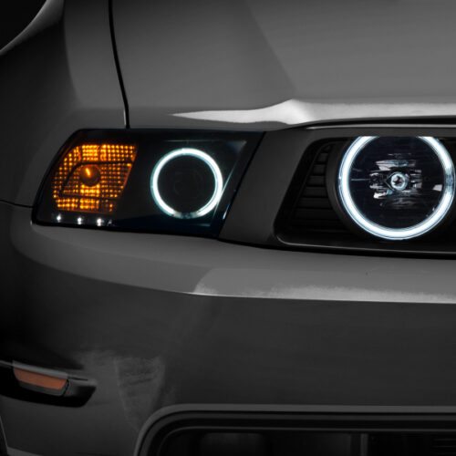 Alternative view of Raxiom for 2005-2012 Ford Mustang GT LED Halo Fog Lights (Smoked)