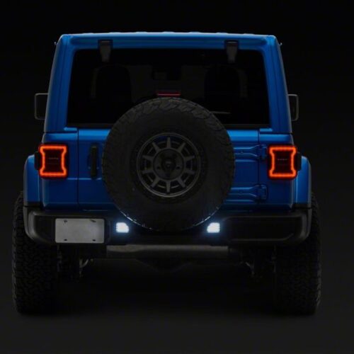 Raxiom for 2018-2026 Jeep Wrangler JL Clear LED Rear Bumper Reflector Lights- White LED - Image 9