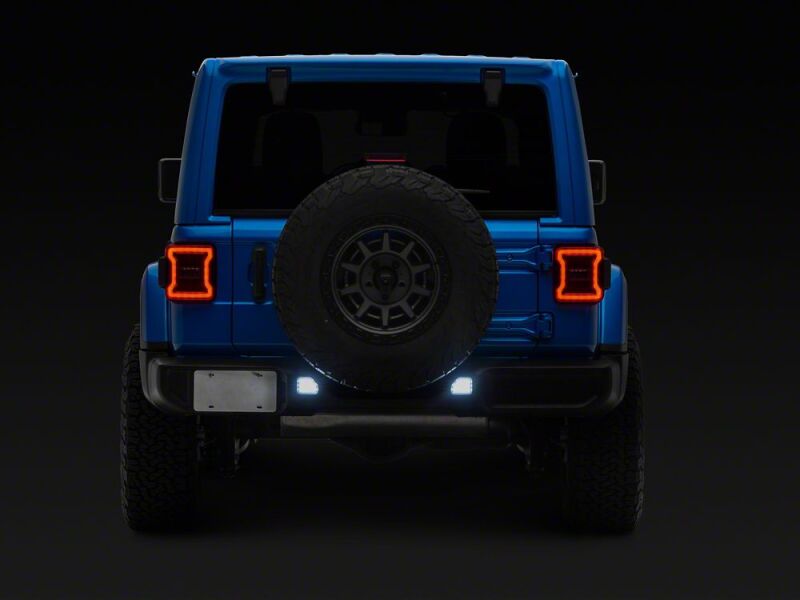 Raxiom for 2018-2026 Jeep Wrangler JL Clear LED Rear Bumper Reflector Lights- White LED - Image 9