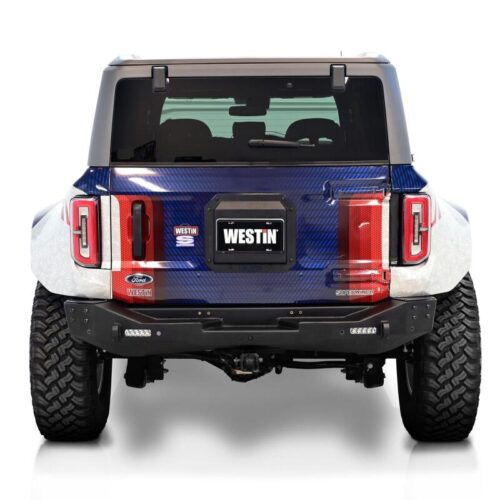 Westin 21-25 Ford Bronco (Excl. Sport) Spare Tire Delete Plate - Tex. Blk - Image 7
