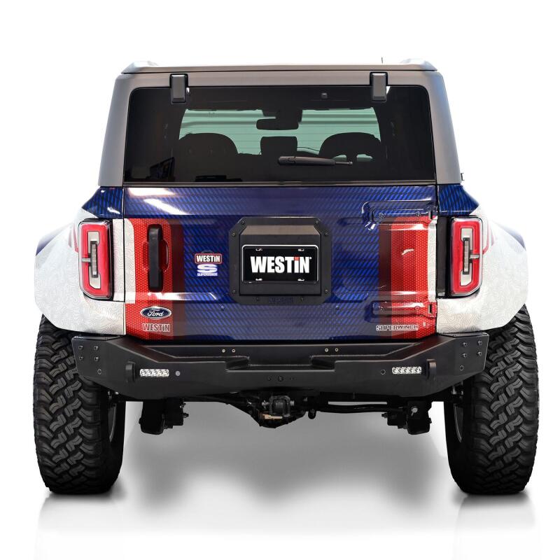 Westin 21-25 Ford Bronco (Excl. Sport) Spare Tire Delete Plate - Tex. Blk - Image 7
