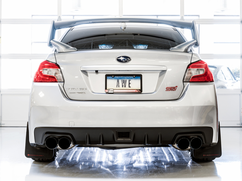 AWE Tuning Touring Edition Exhaust - Diamond Black Tip (102mm) for Subaru STI VA / WRX GV / STI GV Sedan - Image 3