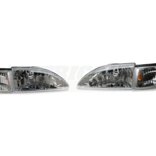 Raxiom for 1994-1998 Ford Mustang Axial Series Cobra Style Headlights- Chrome Housing (Clear Lens) - Image 5