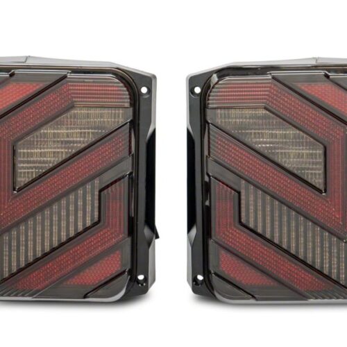 Raxiom for 2007-2018 Jeep Wrangler JK Axial Series Trident LED Tail Lights- Black Housing (Clear Lens) - Image 5