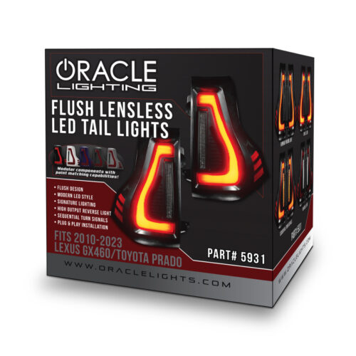 Oracle 10-23 Lexus GX460 and Toyota Prado Flush Lensless LED Tail Lights - Black Series - Image 10