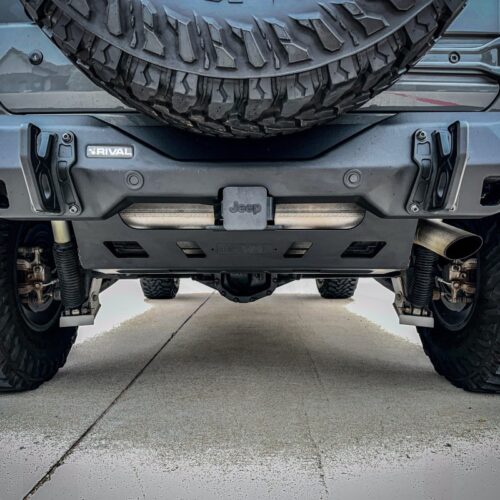 Rival 2018-Present Jeep Wrangler JL Aluminum Muffler Skid Plate - Image 3