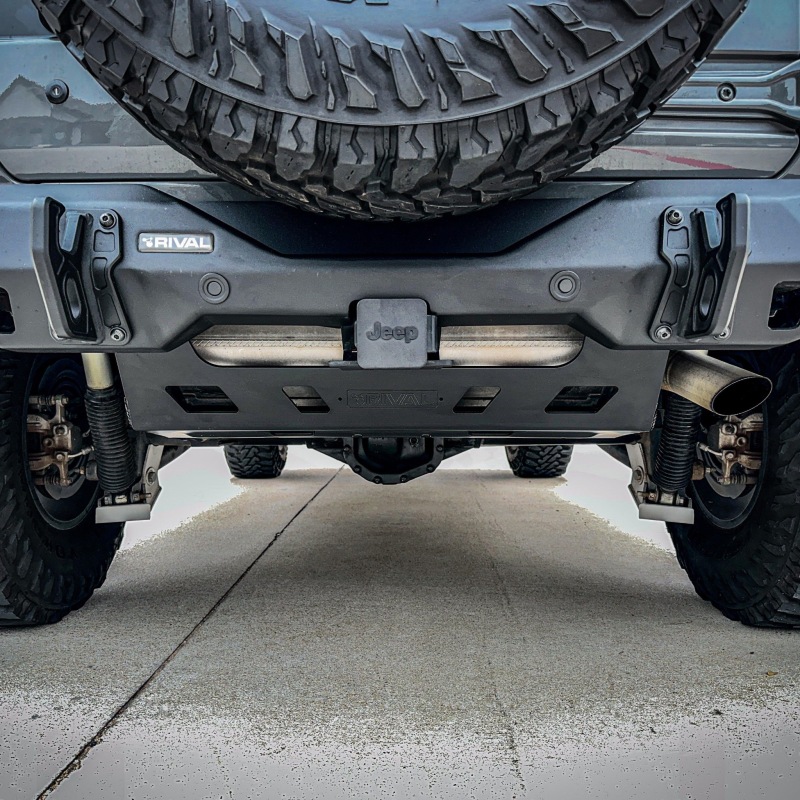 Rival 2018-Present Jeep Wrangler JL Aluminum Muffler Skid Plate - Image 3