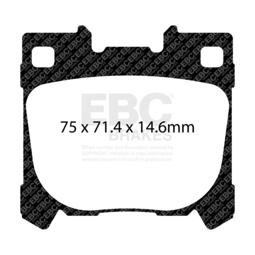 EBC Racing DP82431RP1 2020+ Toyota GR Yaris Rear RP-1 Race Brake Pads - Image 3