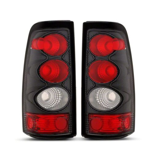 Raxiom for 2003-2006 Chevrolet Silverado 1500 Fleetside Axial Series Tail Lights-CarbonFiber-Rd/Clear Lens