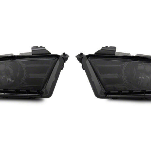 Raxiom for 2010-2012 Ford Mustang Axial Series OEM Style Rep Headlights- Chrome Housing- Smoked Lens