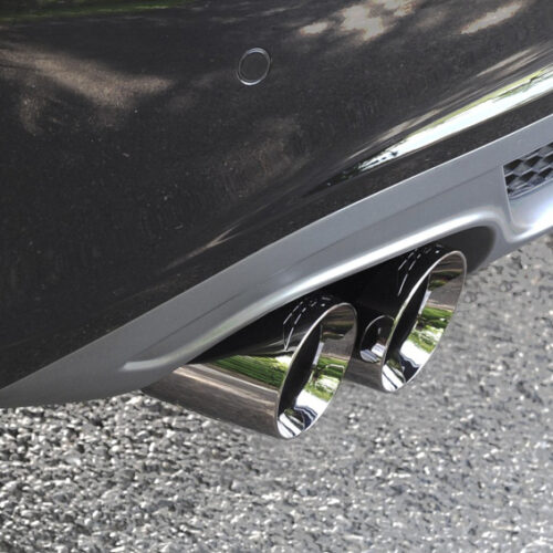 Alternative view of AWE Tuning Touring Edition Exhaust - Single Side Polished Silver Tips for Audi B8 A4