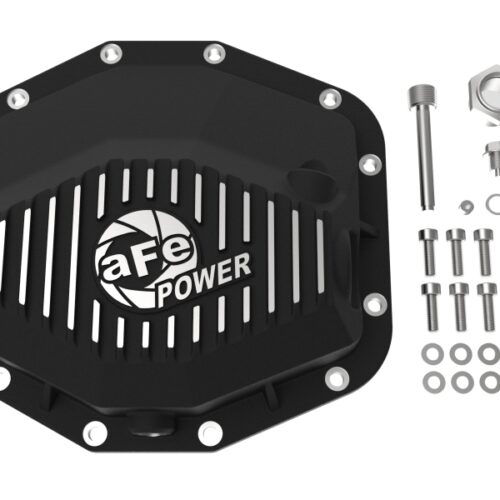 aFe Power 21-22 Ram 1500 TRX Hemi V8 6.2L (sc) PRO Series Rear Differential Cover Black w/ Machined - Image 3