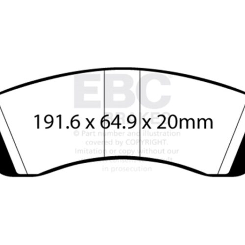 EBC 2019+ Ram 2500 6.4L Extra Duty Rear Brake Pads - Image 2