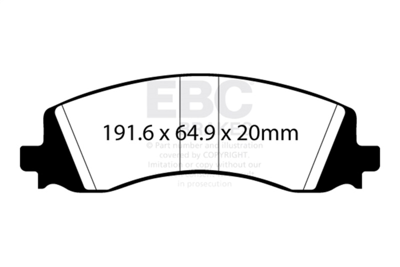 EBC 2019+ Ram 2500 6.4L Extra Duty Rear Brake Pads - Image 2
