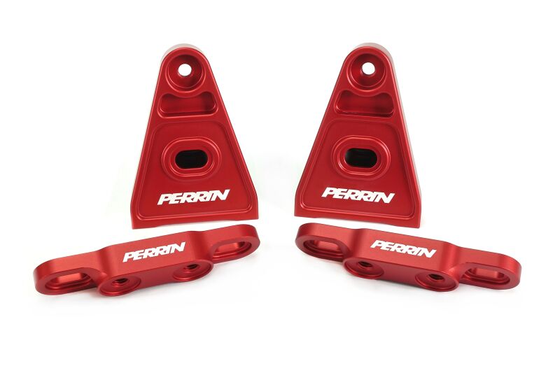 PERRIN 15+ Subaru WRX/STI High-Lift Hood Brackets - Red - Image 3