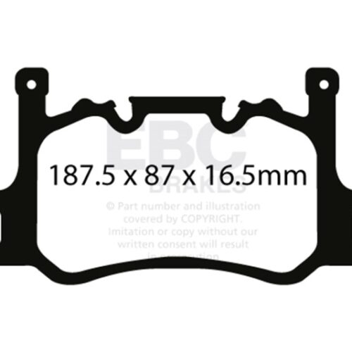 EBC 13-15 Porsche 911 (991) GT3 3.8L (w/Cast Iron Rotor) Redstuff Rear Brake Pads - Image 3