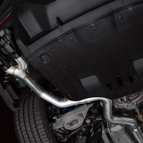 Alternative view of AWE Tuning Track Edition Cat-Back Exhaust w/ Quad Diamond Black Tips for AWE 2024 Ford Mustang Dark Horse S650 RWD