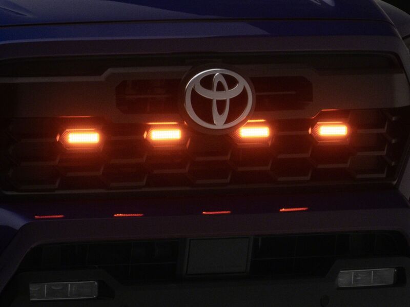 Raxiom for 2024-2026 Toyota Tacoma Pre Runner/ TRD Off-Road/ TRD Sport Amber LED Grille Light- Amber Lens - Image 4