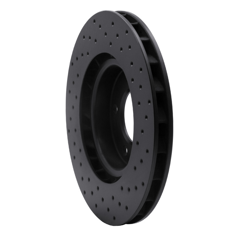 R1 Concepts for 95-99 BMW M3 E36 Right Front Drilled Black Brake Rotor - Image 5