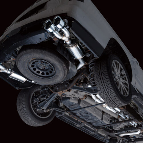 AWE Tuning Exhaust System w/ 5in Chrome Silver Tips for 2021+ Cadillac Escalade 6.2L 0FG Dual Exit - Image 4