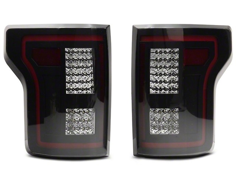 Raxiom for 2015-2017 Ford F-150 w/Non-BLIS LED Tail Lights Sequential Turn Signals- Black Hsng (Smoked Lens) - Image 2
