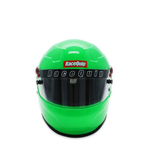 Alternative view of RaceQuip PRO25 SA2025 FLO GRN SML HELMET