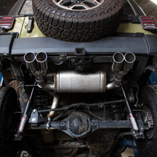 aFe Power Rebel Series 2.5in 409 SS Axle-Back Exhaust Polished 07-18 Jeep Wrangler (JK) V6-3.6L/3.8L - Image 10