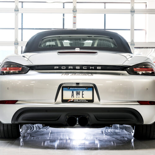 AWE Tuning Track Edition Exhaust - Diamond Black Tips for Porsche 718 Boxster / Cayman - Image 3