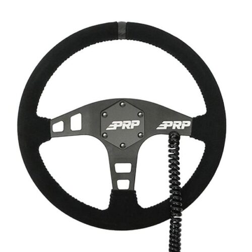 PRP Heated Flat Suede Steering Wheel - Black