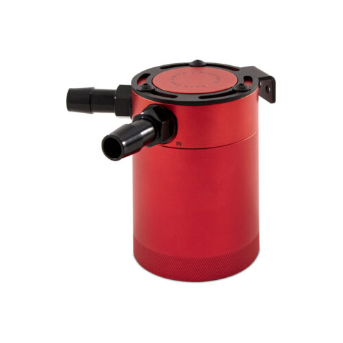Mishimoto Compact Baffled Oil Catch Can - 2-Port - Red - Image 3