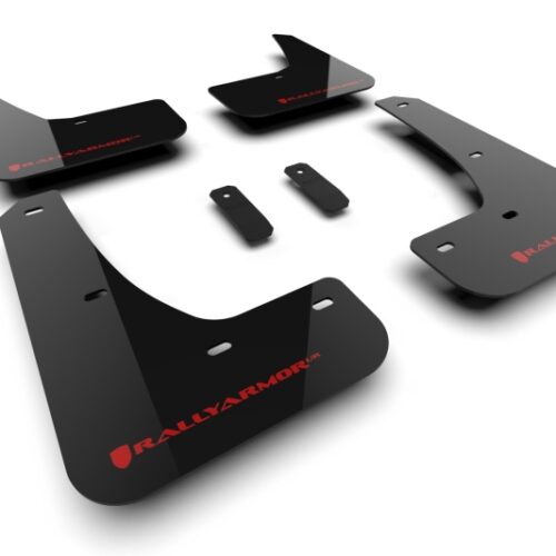 Rally Armor 24-26 Tesla Model 3 Highland Black UR Mud Flap Red Logo