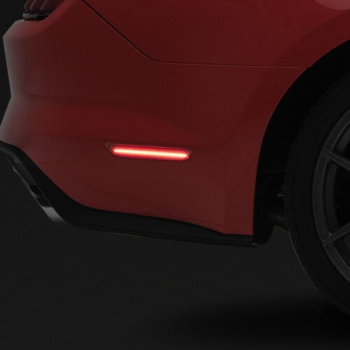 Raxiom for 2015-2022 Ford Mustang Axial Series LED Side Marker Lights Rear (Smoked)