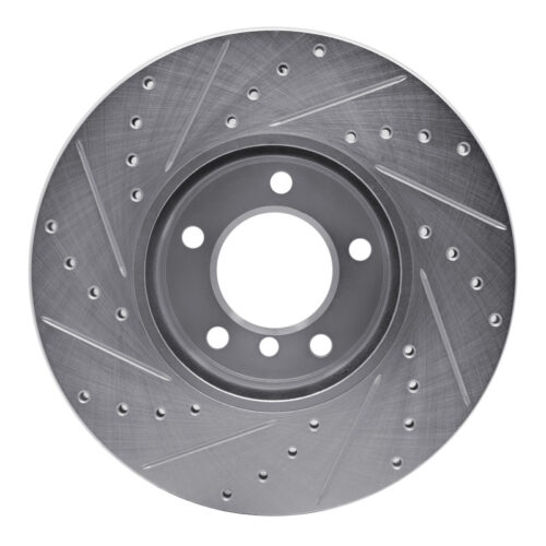 R1 07-21 BMW 228I Front Right Drilled & Slotted Silver Brake Rotor - Image 5