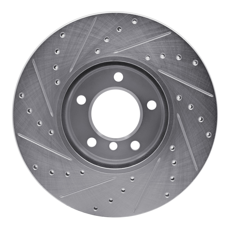 R1 07-21 BMW 228I Front Right Drilled & Slotted Silver Brake Rotor - Image 5