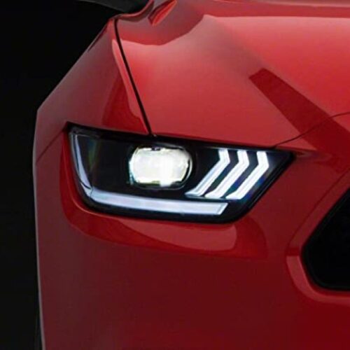 Alternative view of Raxiom for 2015-2017 Ford Mustang Projector Headlights OEM HID Bulbs- Black Housing (Clear Lens)