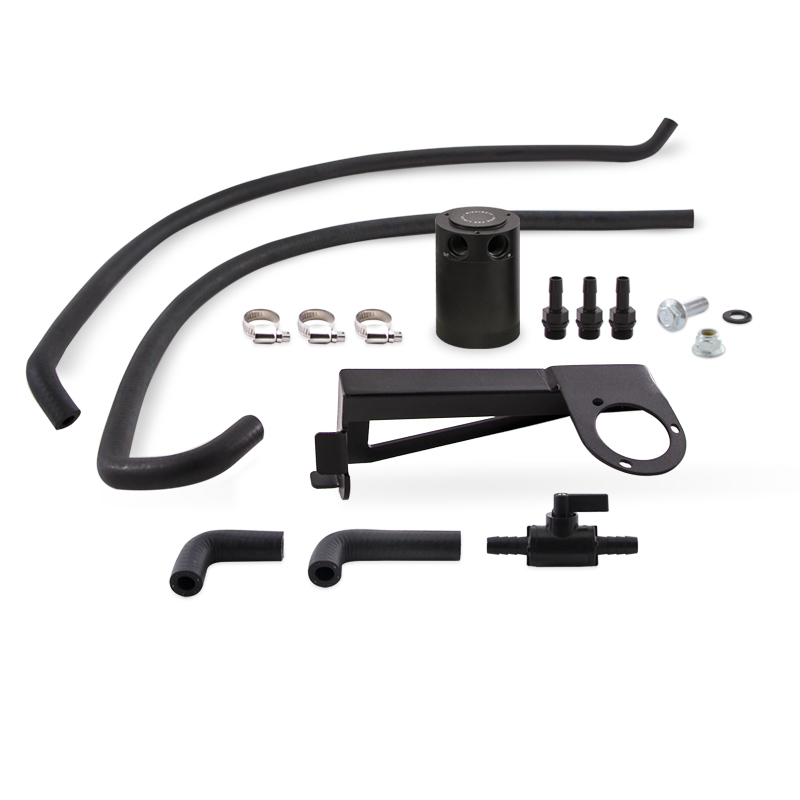 Mishimoto Baffled Oil Catch Can Kit - Black for 2016+ Ford Focus RS