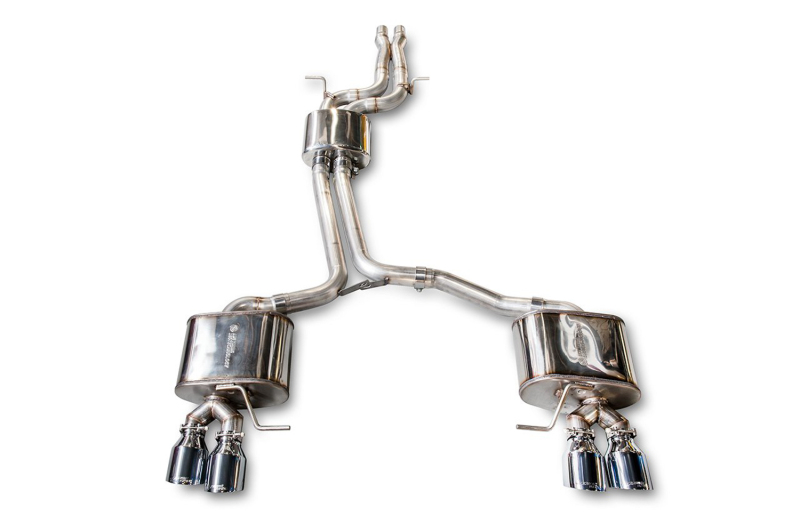AWE Tuning Touring Edition Exhaust - Quad Outlet Chrome Silver Tips for Audi 8R SQ5