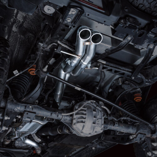 AWE Tuning Cat-Back SwitchPath Exhaust (No Tips) for 22-24 Ford Bronco Raptor 4WD Dual BashGuards - Image 3