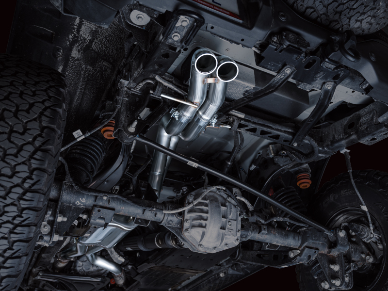 AWE Tuning Cat-Back SwitchPath Exhaust (No Tips) for 22-24 Ford Bronco Raptor 4WD Dual BashGuards - Image 3