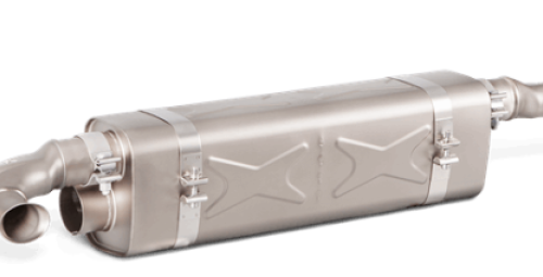 Alternative view of Akrapovic Slip-On Line (Titanium) (Req. Tips/Diffuser) for 16-17 Porsche 911 Turbo/Turbo S (991.2)