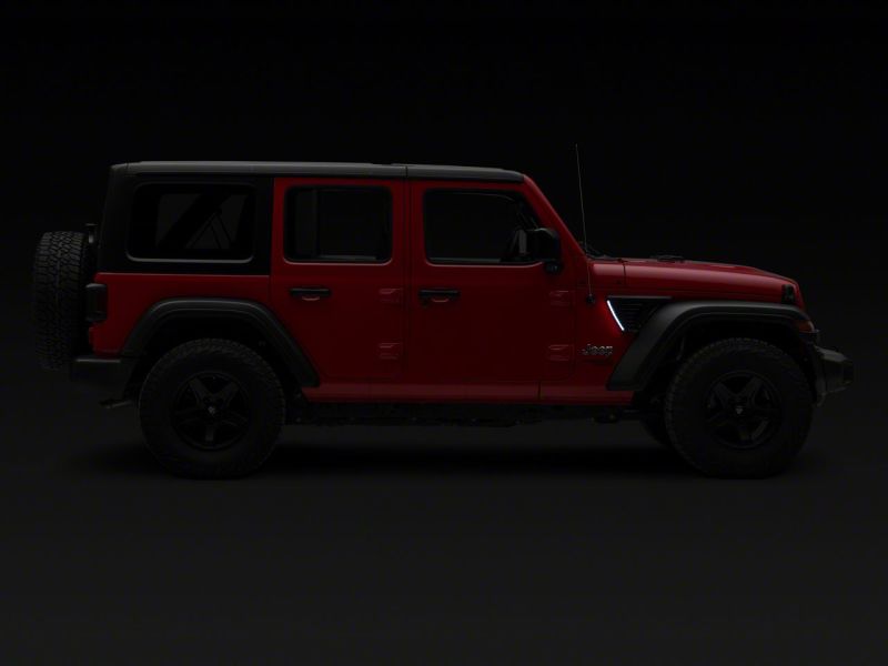 Raxiom for 2018-2023 Jeep Wrangler JL LED Fender Vent Lighting w/ DRL and Turn Signal - Image 3