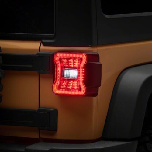 Raxiom for 2007-2018 Jeep Wrangler JK LED Tail Lights- Clear Housing- Clear Lens - Image 2