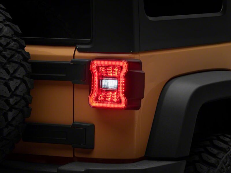 Raxiom for 2007-2018 Jeep Wrangler JK LED Tail Lights- Clear Housing- Clear Lens - Image 2